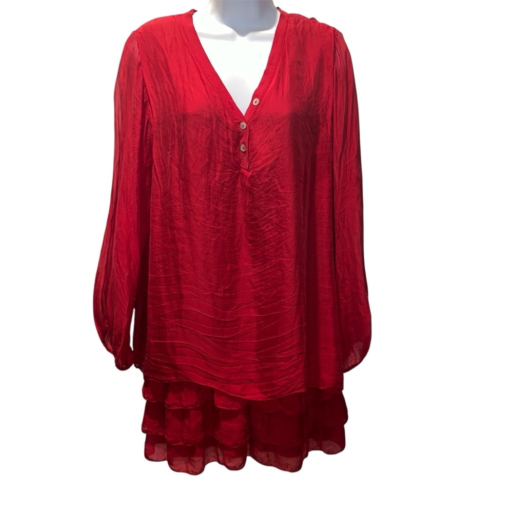 NWT Sofia Made in Italy B&B Red Dress - Picture 2 of 14